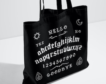 Spirit Board Tote Bag - Gothic Tote Bag - Spooky Shopper Bag - Occult Aesthetic Tote - Halloween Goth Gift - Cotton Canvas Tote
