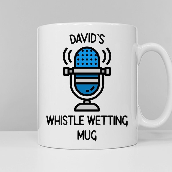 Personalised Voice Actor Mug - Voice Acting Gift - Radio DJ Mug - Gift For Voice Actor - Podcaster Mug - Wetting My Whistle Mug