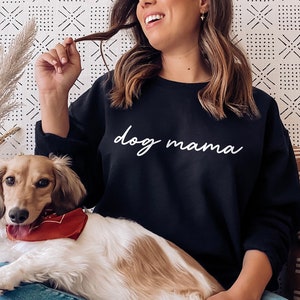 Sudadera Dog Mama: Suéter para amantes de los perros, mezcla de algodón.