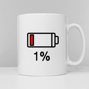 Recharging Coffee Mug - Need Caffeine Coffee Addict Battery Mug