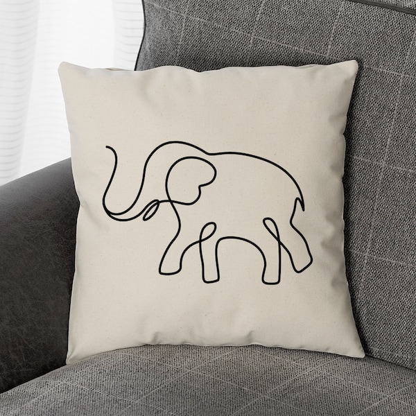 Elefant Dekokissen Fall - Elefant Themen Home Decor Dekokissen Fall - Minimale Elefant Scatter Kissenhüllen