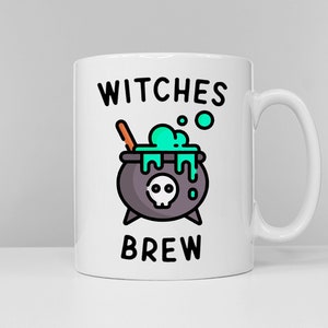 Witches Brew Cauldron Mug: Gothic Halloween Decor