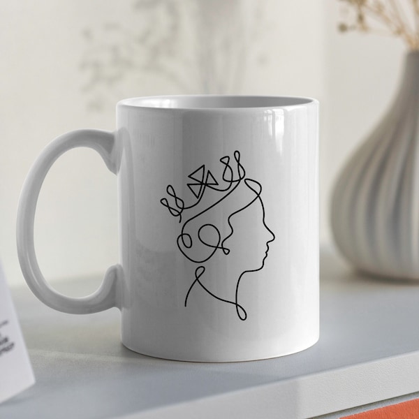 Taza de la reina Isabel - Regalo de la reina Isabel - Taza del jubileo de platino de la reina Isabel - Taza de la reina de Inglaterra - Taza de la reina Isabel II