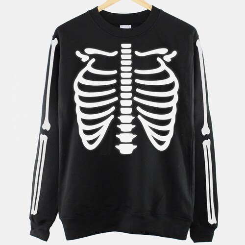 Halloween Skeleton Bones Rib Cage Sweatshirt Adult X Ray - Etsy