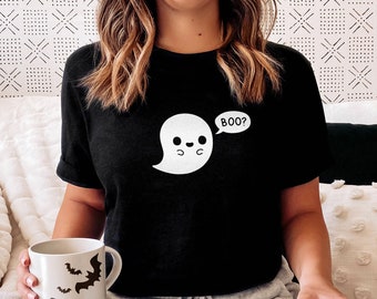 T-shirt fantôme phosphorescent - T-shirt en coton Halloween
