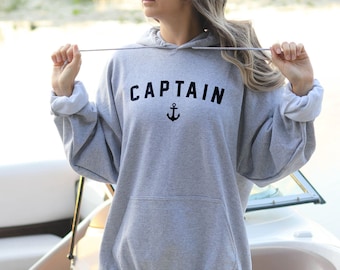 Captain Hoodie: Nautical Anchor Design, Cozy Sailing Sweatshirt