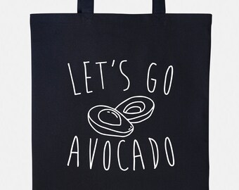 Avocado-Einkaufstasche: Umweltfreundliche vegane Baumwolle (38 x 42 cm)