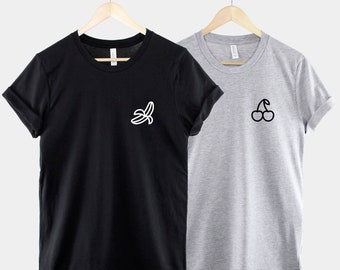 Fruit T-Shirt: Watermelon, Strawberry, Apple - Soft Cotton