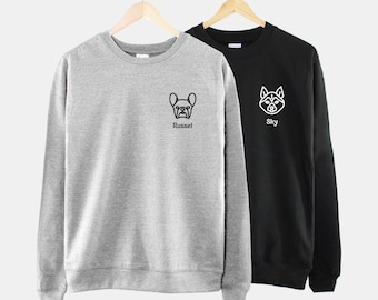 Personalisiertes Hunde Porträt Sweatshirt: Individueller Haustier Pullover