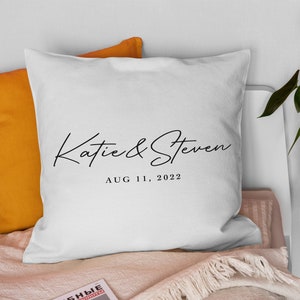 Personalised Wedding Gifts - Wedding Pillow Case - Couple Names Pillow - Couples Wedding Gifts For Couples - Custom Engagement Pillow Case