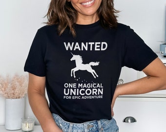 Unicorn Shirt - Wanted One Magical Unicorn For Epic Adventure - Funny Unicorn T-Shirt