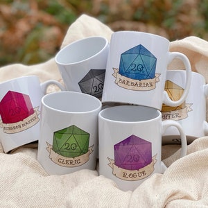 Personalized DnD Class Mug: Custom Dungeons and Dragons Gift