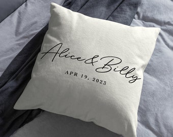 Personalised Anniversary Gifts - Wedding Anniversary Pillow Case - Couples Anniversary Pillow - Anniversary Gifts For Couples