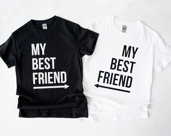 Camisetas de los mejores amigos para niños - Camisetas de los mejores amigos para niños - 2 x Regalos de los mejores amigos para niños - Juego de camisetas con la flecha de mis mejores amigos