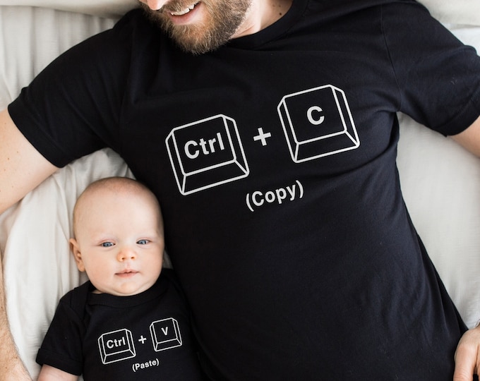 Copy Paste Matching Shirt Set – Father and Baby Gift