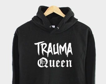 Trauma Queen Hoodie: Pastel Goth Halloween Sweatshirt (Unisex)