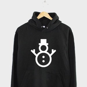 Christmas Snowman Winter Festive Hoodie - Xmas Crew Neck Sweatshirt