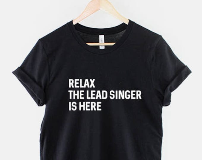 Lead Singer T-Shirt, Music Band Tee, Ring Spun Cotton, Unisex Fit