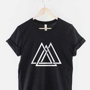 Geometric Interlocking Triangle Maze Shapes Hipster T-Shirt