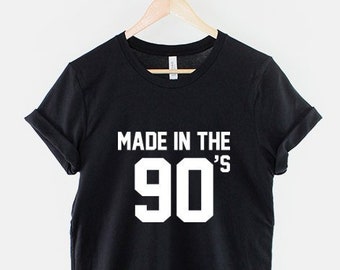Made In The 90s T-Shirt - Born 90 s Baby Birthday T Shirt 1990 1991 1992 1993 1994 1995