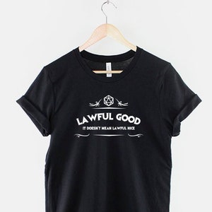 Lawful Good T-Shirt D and D Shirts Dungeons And Dragons T-Shirt Lawful Good Alignment Gift image 1