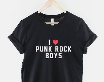 パンクロックボーイズシャツ、レトロバンドスタイルTシャツ、オルタナティブミュージックグラフィックTシャツ、パンク好きへのギフト
