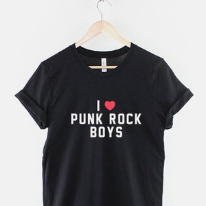 Punk Rock T-Shirt - I Love Punk Rock Band Boys Girls Womens Shirt