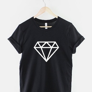 Geometric Diamond T-Shirt: Ring Spun Cotton Fashion Tee