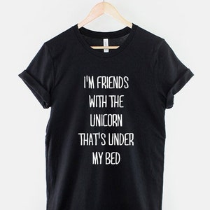 Unicorn T-Shirt - Unicorn Under My Bed Girls Pink Purple Unicorn Shirt T Shirt