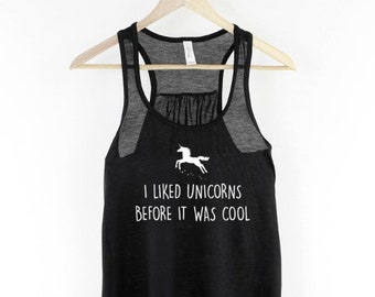 Einhorn Racerback Tank Top : Girly Womens Poly Viskose Mischung