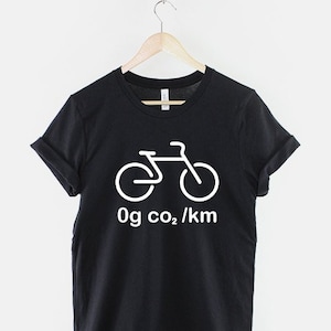 Kolgrön cykeltröja, miljövänlig cykeltröja, hållbar cykelgrafiktröja, present till cyklist