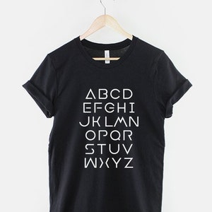 Camiseta del alfabeto - Camiseta de letras ABC