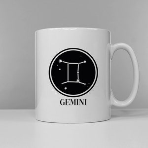 Zodiac Horoscope Gemini Mug - Birthday Astrology May 21st - June 20th