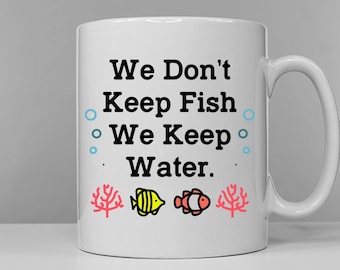 Akvariummugg, akvariekaffekopp, present till akvarist
