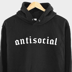 Antisocial Hoodie - Anti Social Goth Hoody - Womens Goth Hoodies