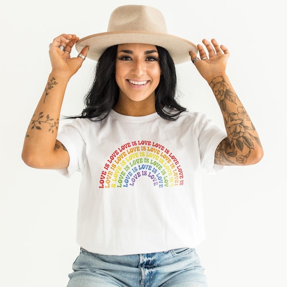 Pride Rainbow Love Is Love T-Shirt: Retro LGBTQ Equality Graphic Tee, Soft Cotton