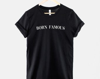 Camiseta Born Sassy: Camiseta con eslogan urbano atrevido, gráfico de actitud / Algodón, corte cómodo / XS-6XL