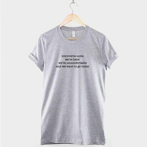 Sociaal ongemakkelijk T-shirt - shirt met introverte humor - geeky casual stijl, ringgesponnen katoen, uniseks XS-6XL afbeelding 3