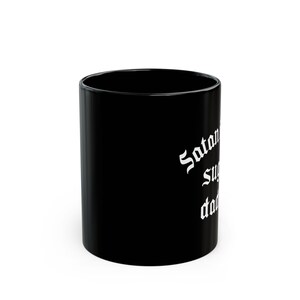 Taza de café "Satanás es mi sugar daddy" - Regalo gótico de bruja negra imagen 3