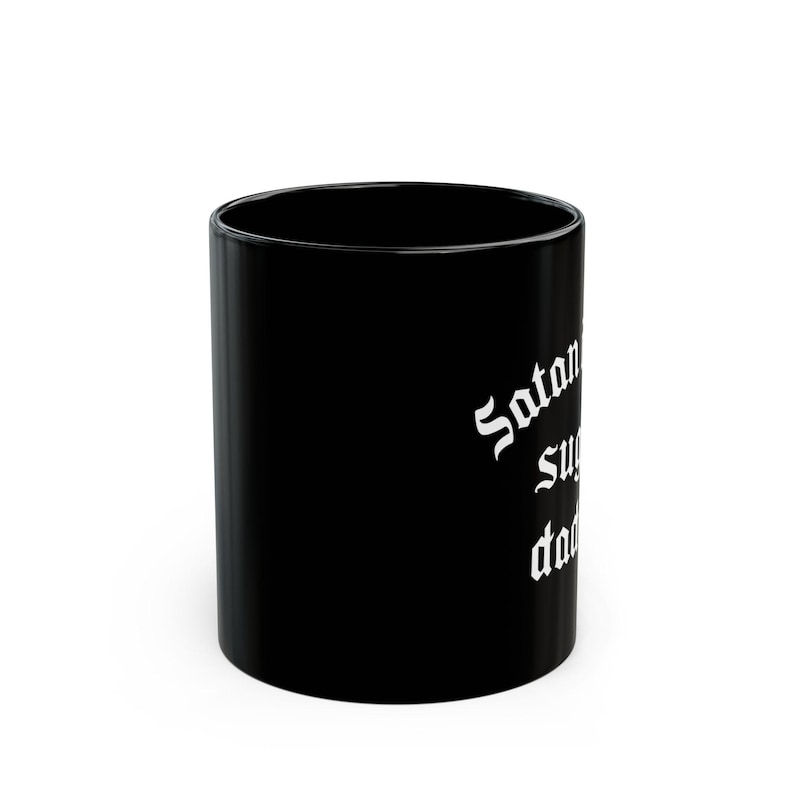 Taza de café "Satanás es mi sugar daddy" - Regalo gótico de bruja negra imagen 3