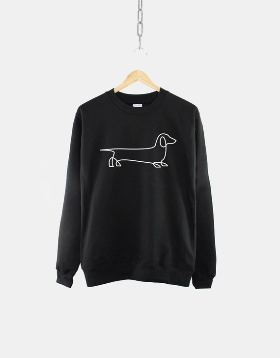 Dachshund Sweatshirt: Minimalist Sausage Dog Outline