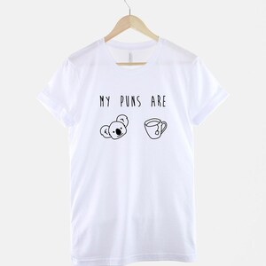 Koala Tea Pun Shirt: Playful Slogan, Ring Spun Cotton Tee image 3