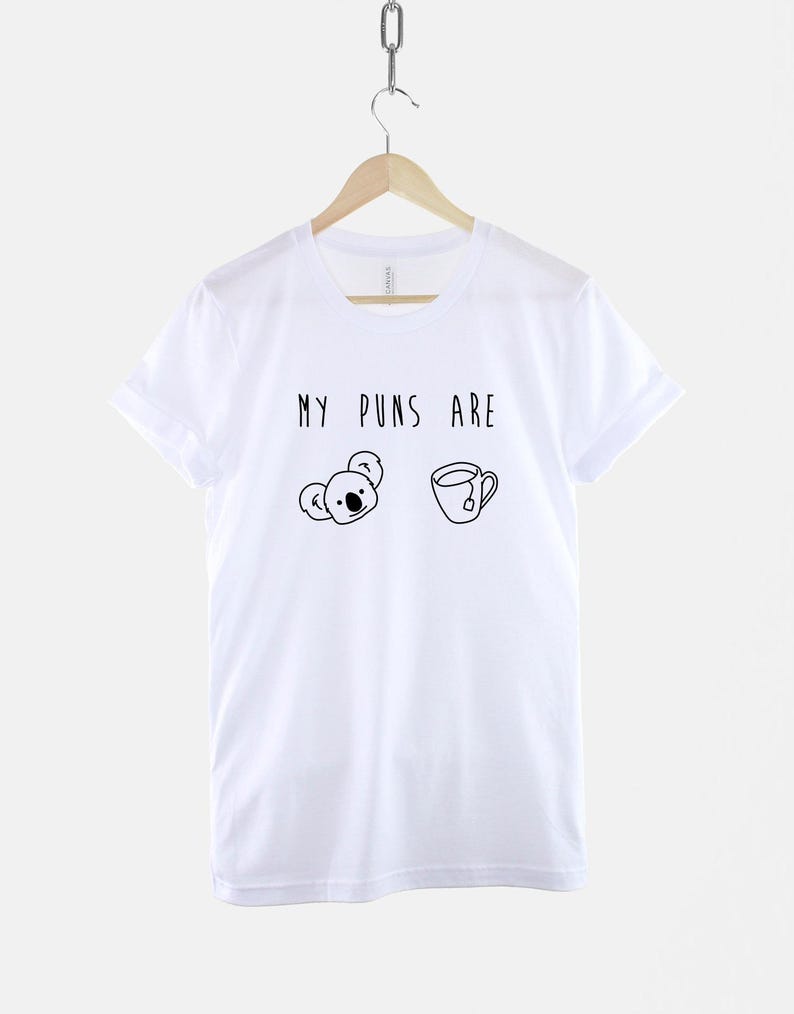 Koala Tea Pun Shirt: Playful Slogan, Ring Spun Cotton Tee image 3
