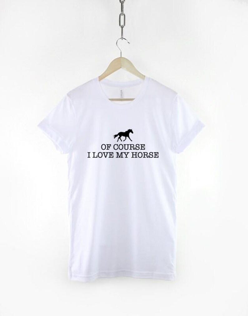 Girls Horse T-Shirt Equestrian Gift, Soft Cotton Print (Unisex XS-6XL, Durable Ring Spun Fabric) image 3