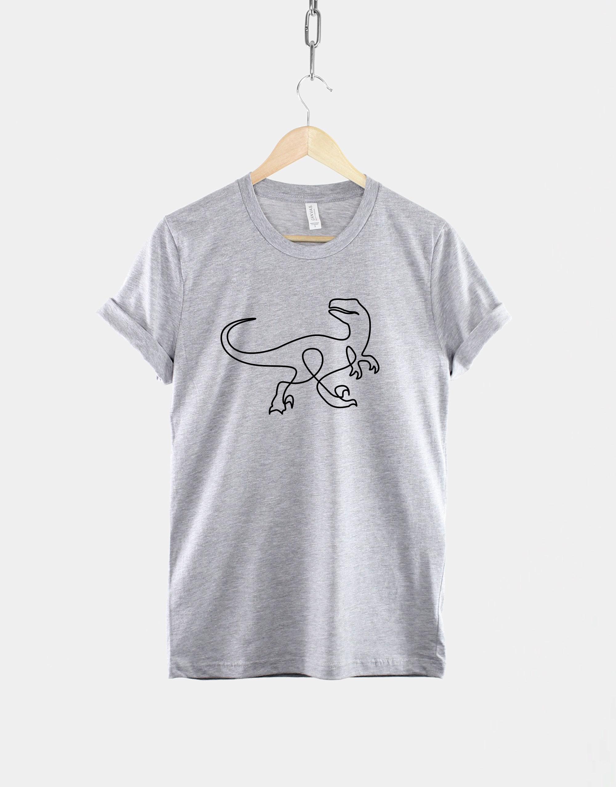 Discover Raptor T-Shirt - Dinosaur Shirt - Velociraptor TShirt - Dinosaur Shirt - Mens Minimal Dinosaur T-Shirt - Jurassic Dinosaur Print T-Shirt