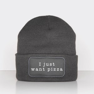 I Just Want Pizza Beanie image 5