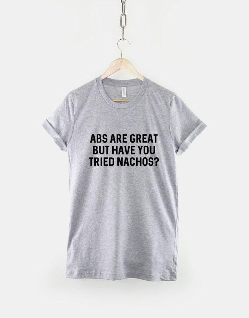 Nachos Gym Shirt, Funny Food Fitness T Shirt, Cheat Day Humor Tee, Gift for Gym Lover image 3