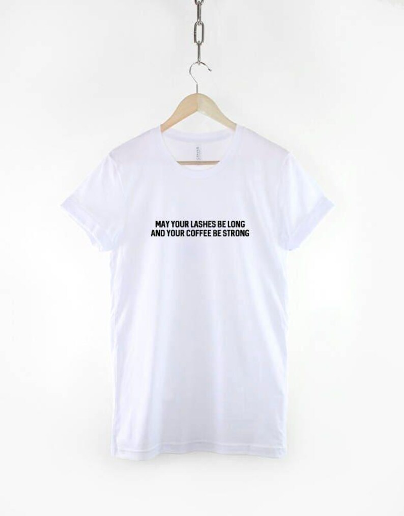 Lashes and Coffee T-Shirt, Makeup Artist Shirt, Beauty Lover Graphic Tee, Coffee Lover Top, Gift for Makeup Artist image 2