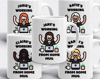 Working From Home Personalized Mug - Custom Home Office Quarantine Lock Down Mugs