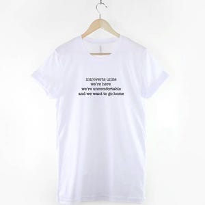 Sociaal ongemakkelijk T-shirt - shirt met introverte humor - geeky casual stijl, ringgesponnen katoen, uniseks XS-6XL afbeelding 2